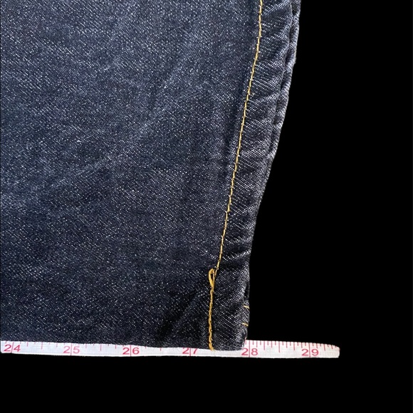 LEVI’S 501 Button Fly Straight Leg Blue Jeans Men's Size 38 x 32 Dark Wash Black - Picture 5 of 11